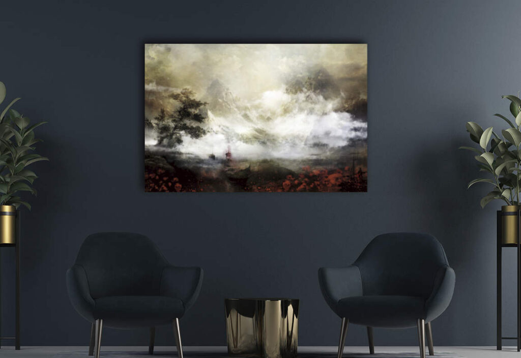 Abstract landscape painting Haguier Canada