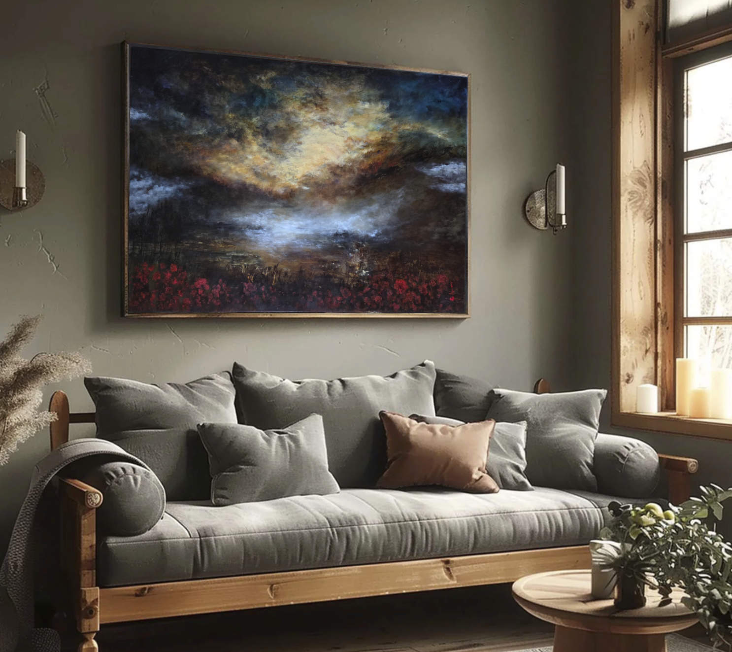 Haguier abstract landscape Painting named Apparition