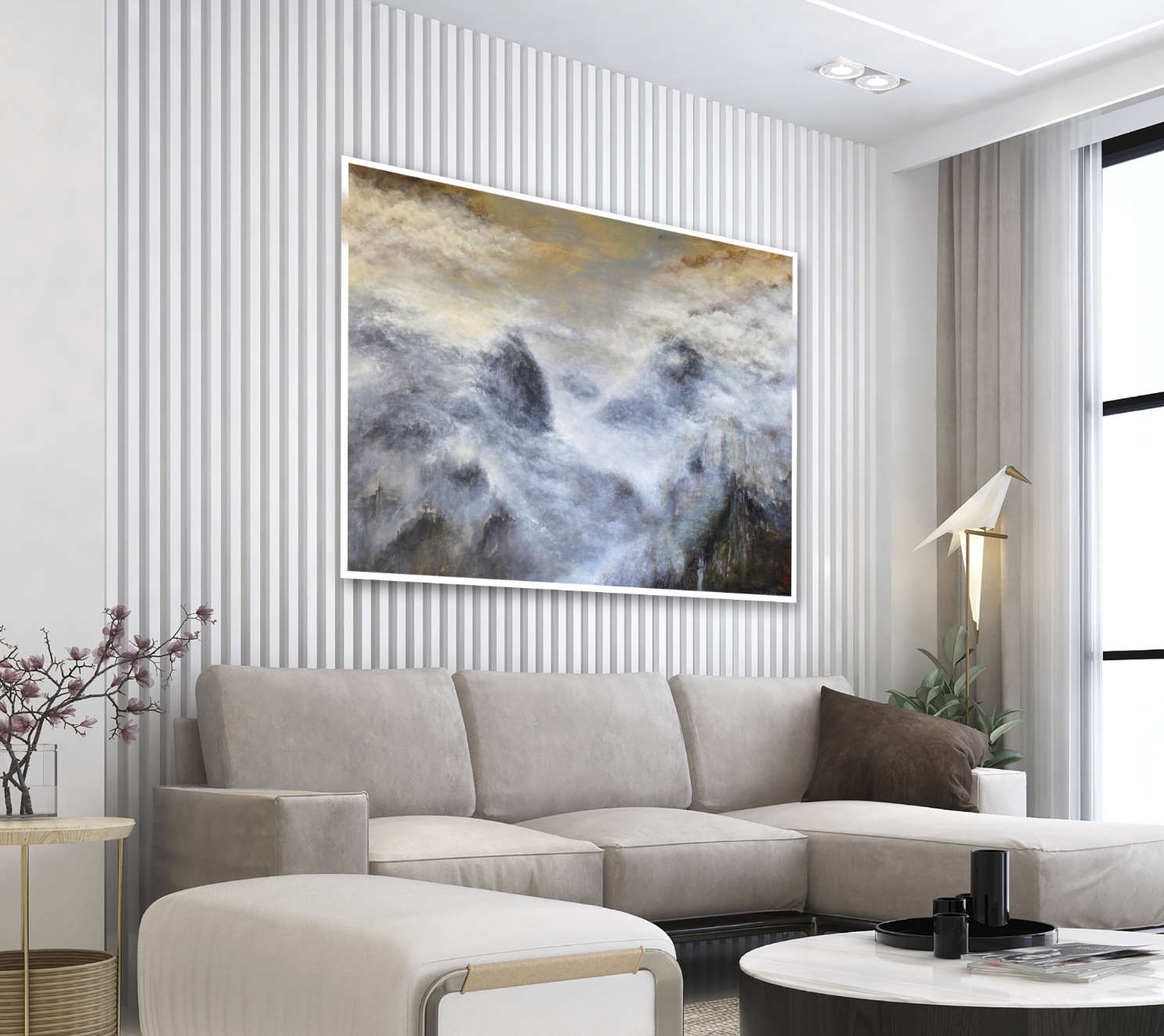 Haguier abstract landscape Painting named Nephelee