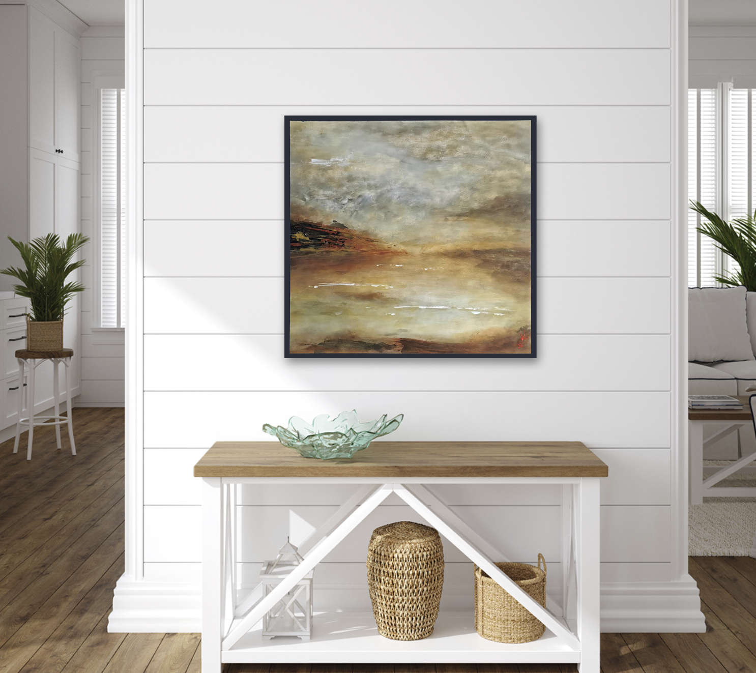 Abstract landscape paintings - Dunes 24x24 in